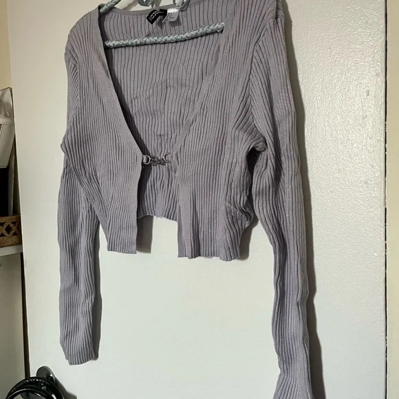 H&M Ribbed Lavender Cardigan - Picture 1 of 7